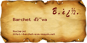 Barchet Éva névjegykártya